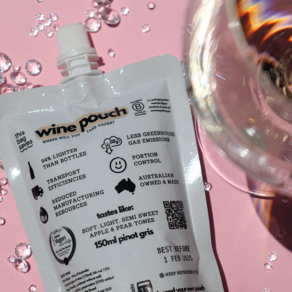 NEW 150ml White Wine Case - 5x Wine Pouches ($7.50/pouch) wine pouch Wine Not the Brand 